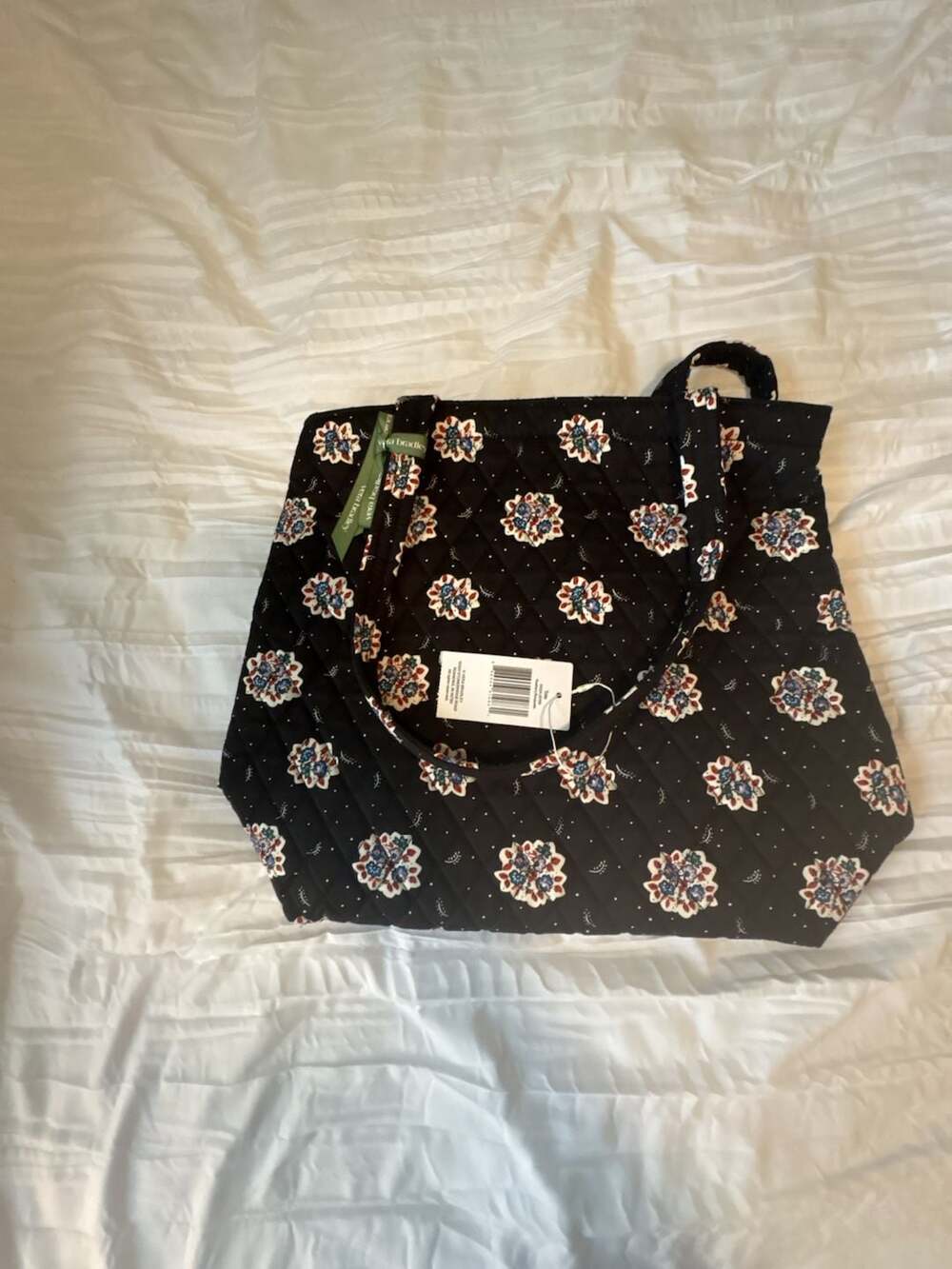 Vera Bradley Quilted Cotton Tote Bag in Feathery Bouquets